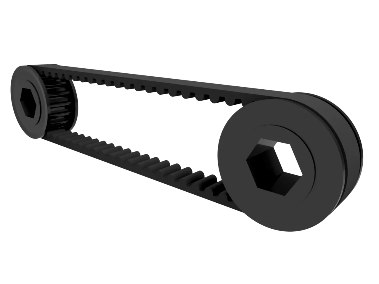 Belt and pulley transmission