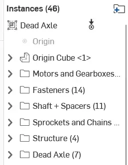Instance list of a rigid assembly