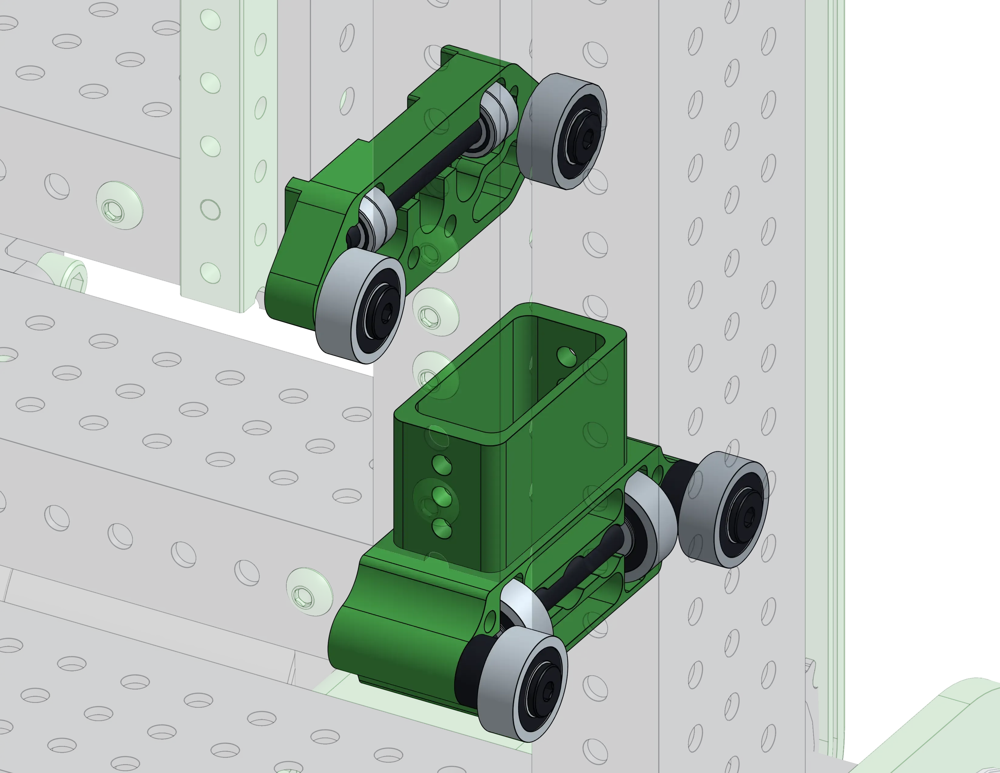 Two different types of elevator blocks