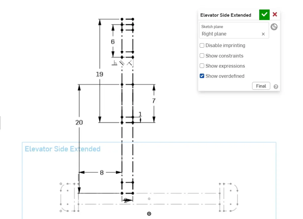 Extended side sketch