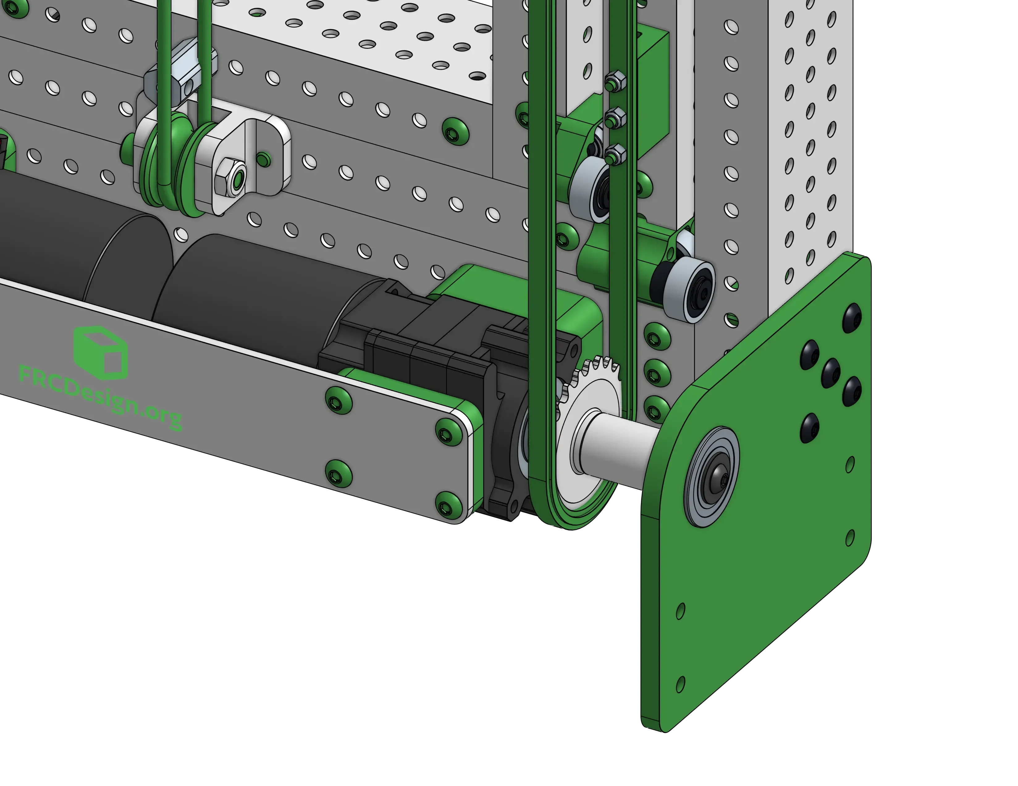 Elevator drive system close up