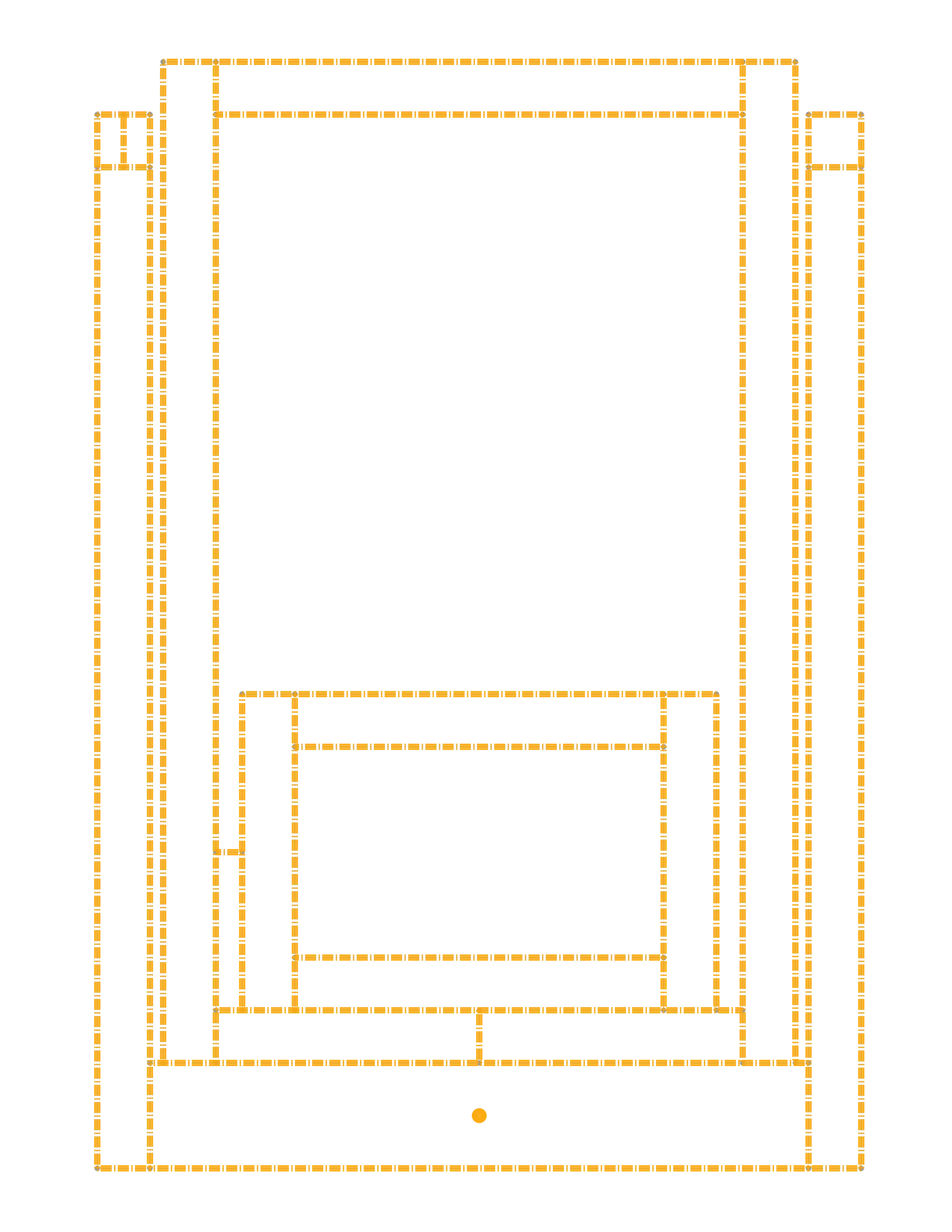 Front sketch of elevator tubes