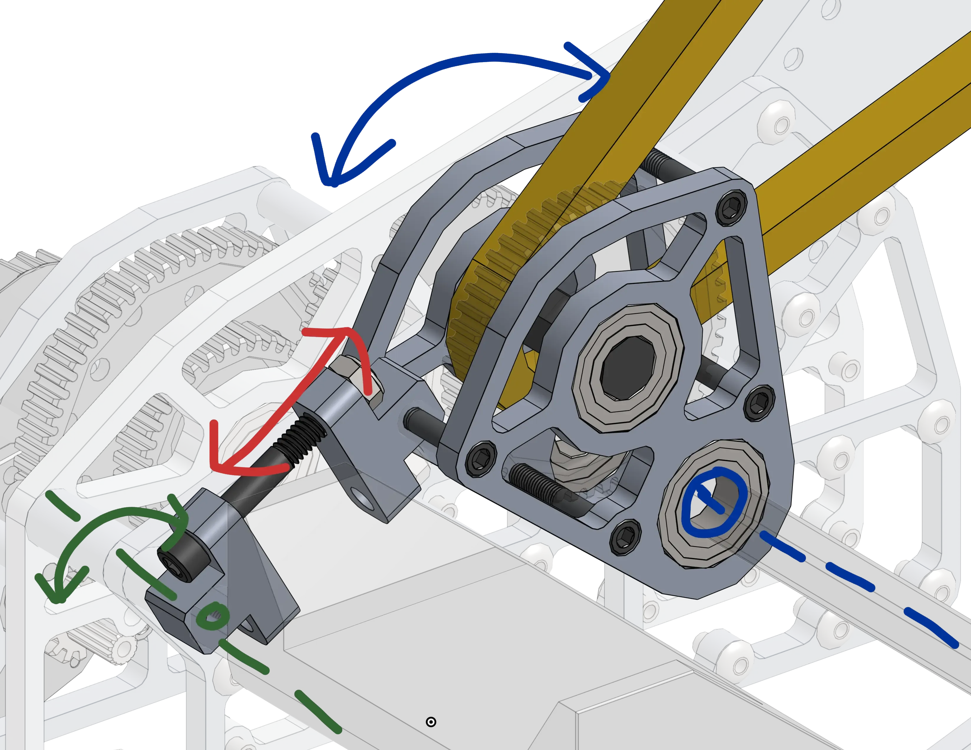 Chain tensioning mechanism
