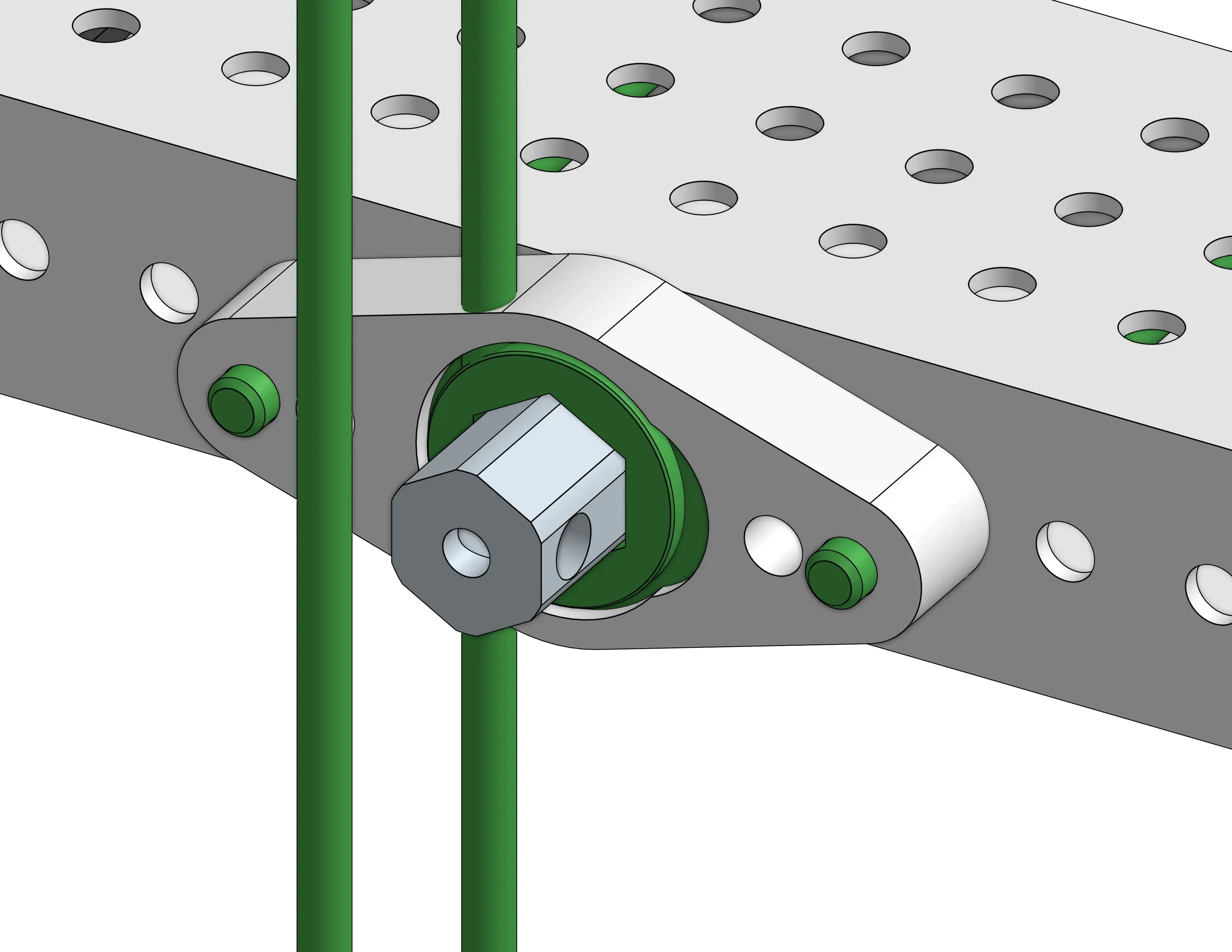 Close up of ratchet plate